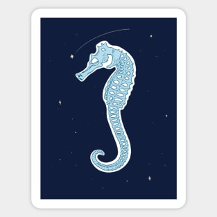 Seahorse Galaxy Skeleton Sticker